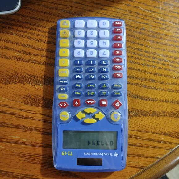 Calculator Texas Instruments TI-15 See Through Blue Explorer Scientific Cover - Picture 5 of 9